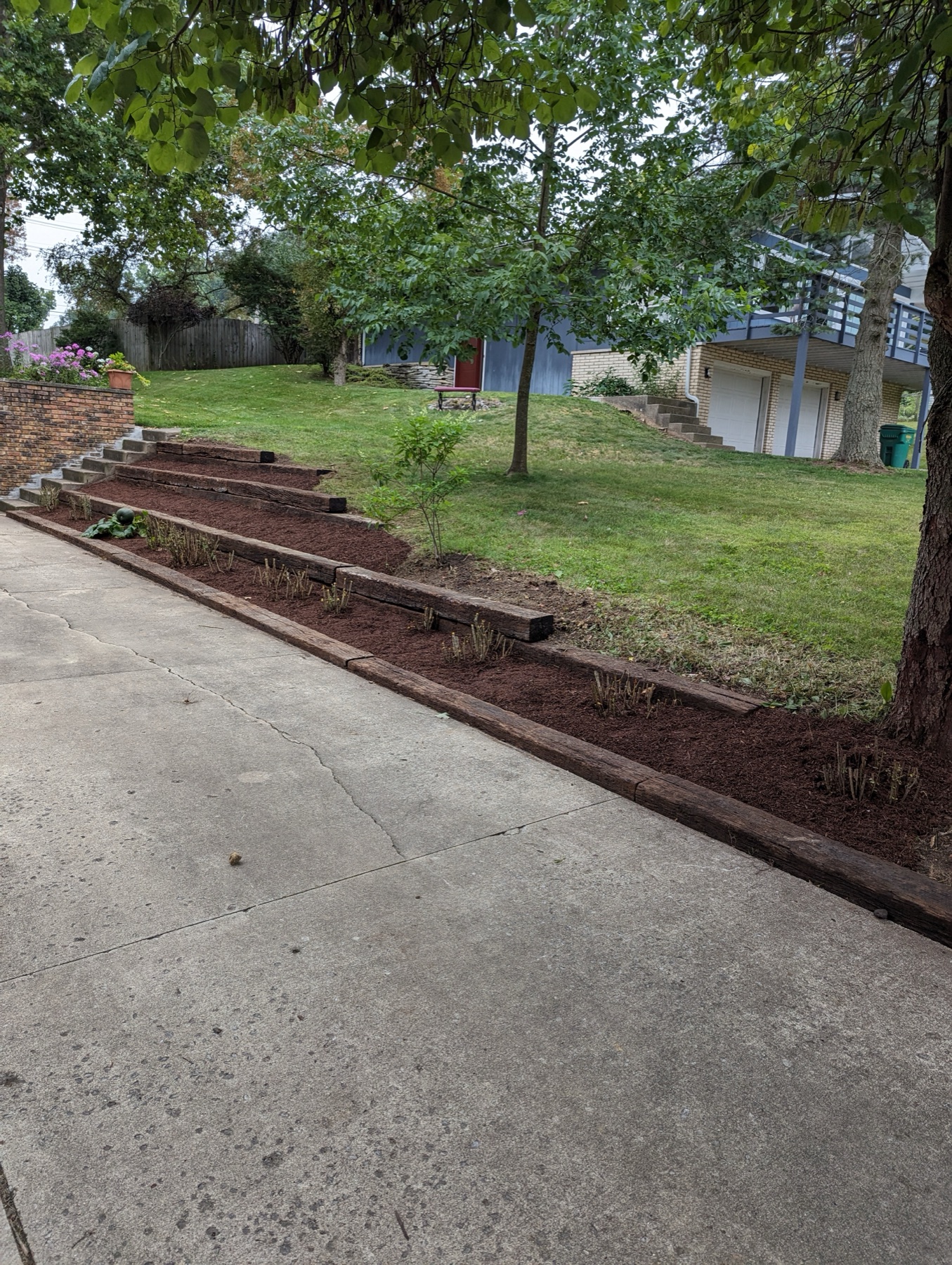 Maintained front lawn in Mishawaka — weekly mowing by Keyser